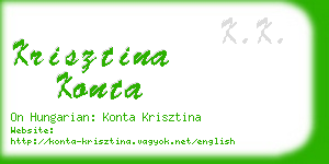 krisztina konta business card